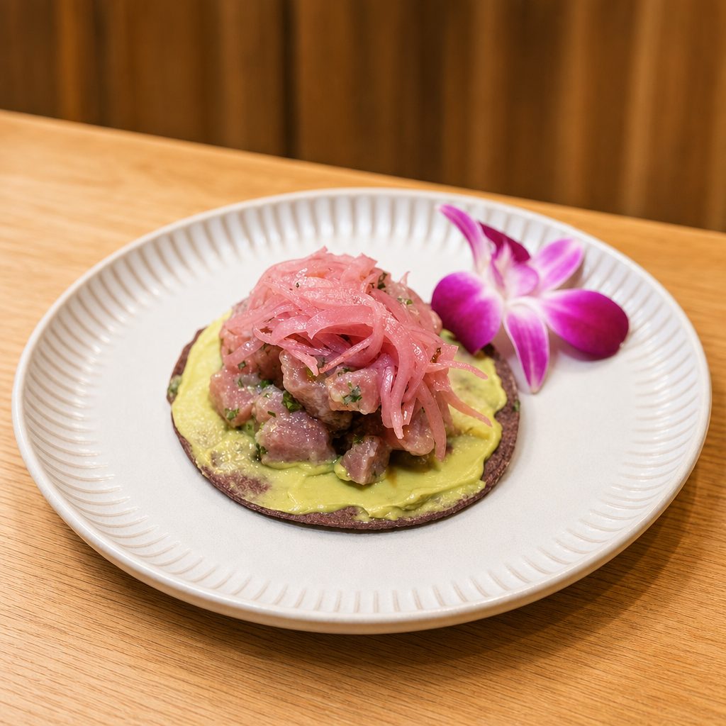 Azulik Tuna Tostada.